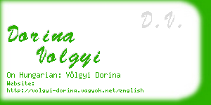 dorina volgyi business card